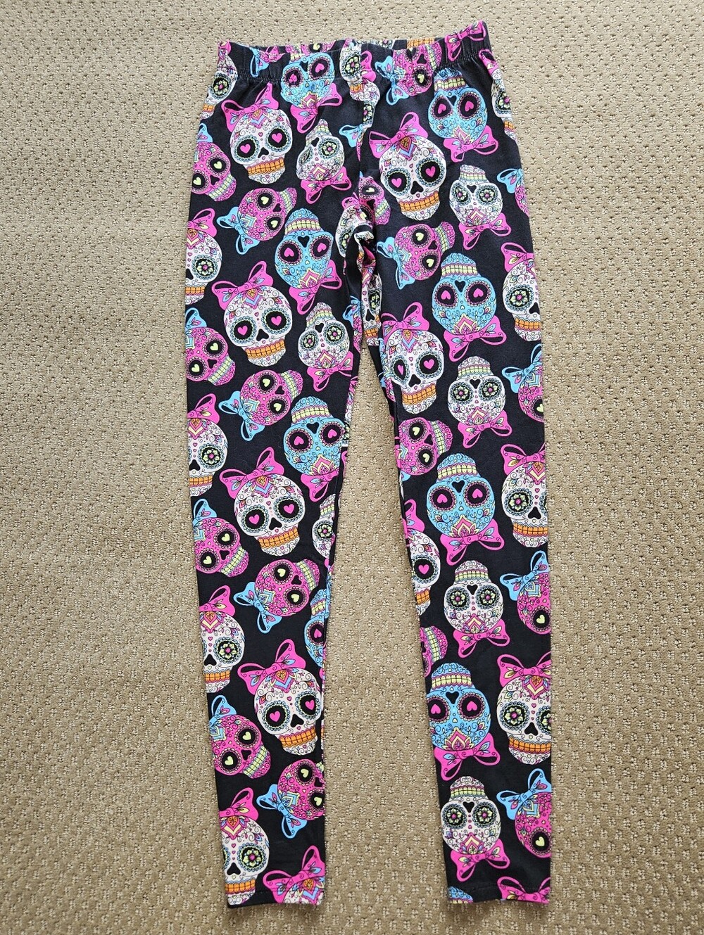 No Boundaries junior's sugar skull leggings size XS